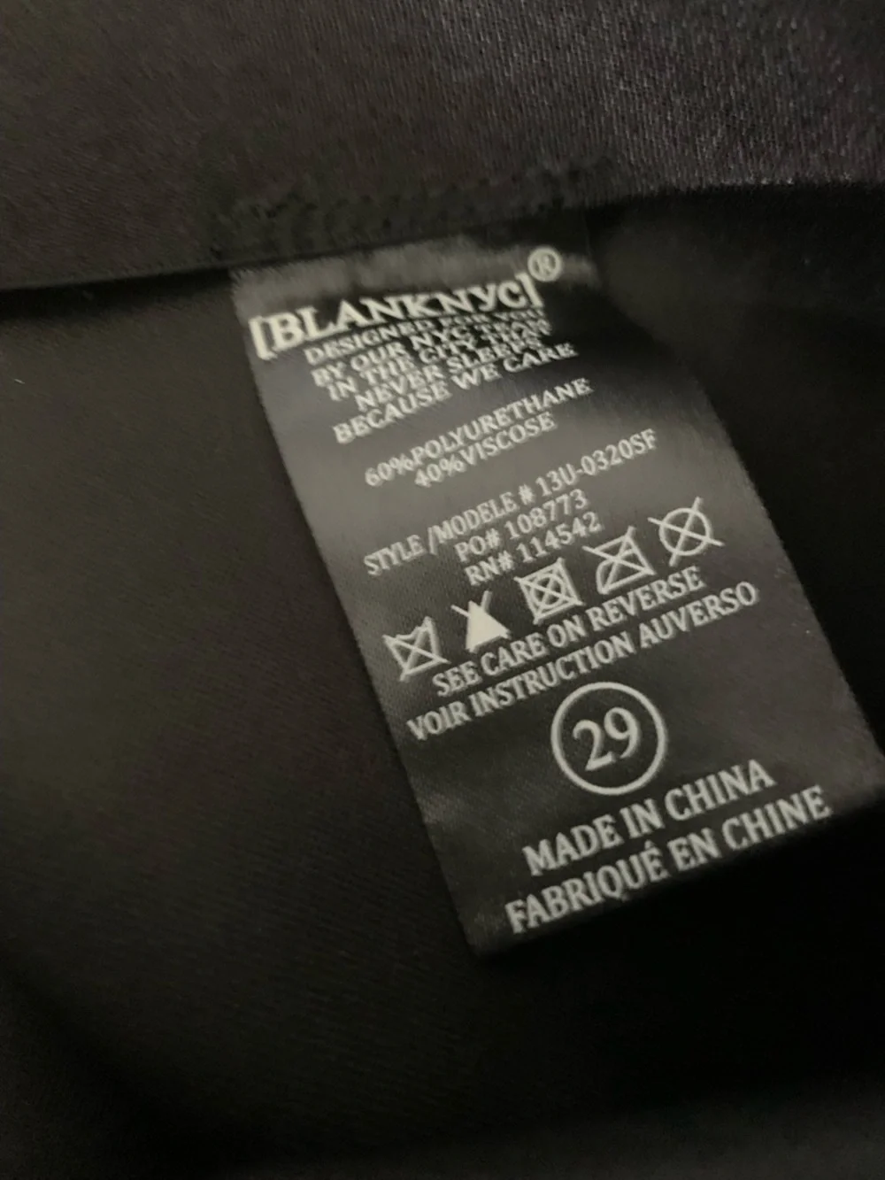 Blank NYC Black Faux Leather High-Waist Pencil Skirt with Side Slit - Picture 6 of 7